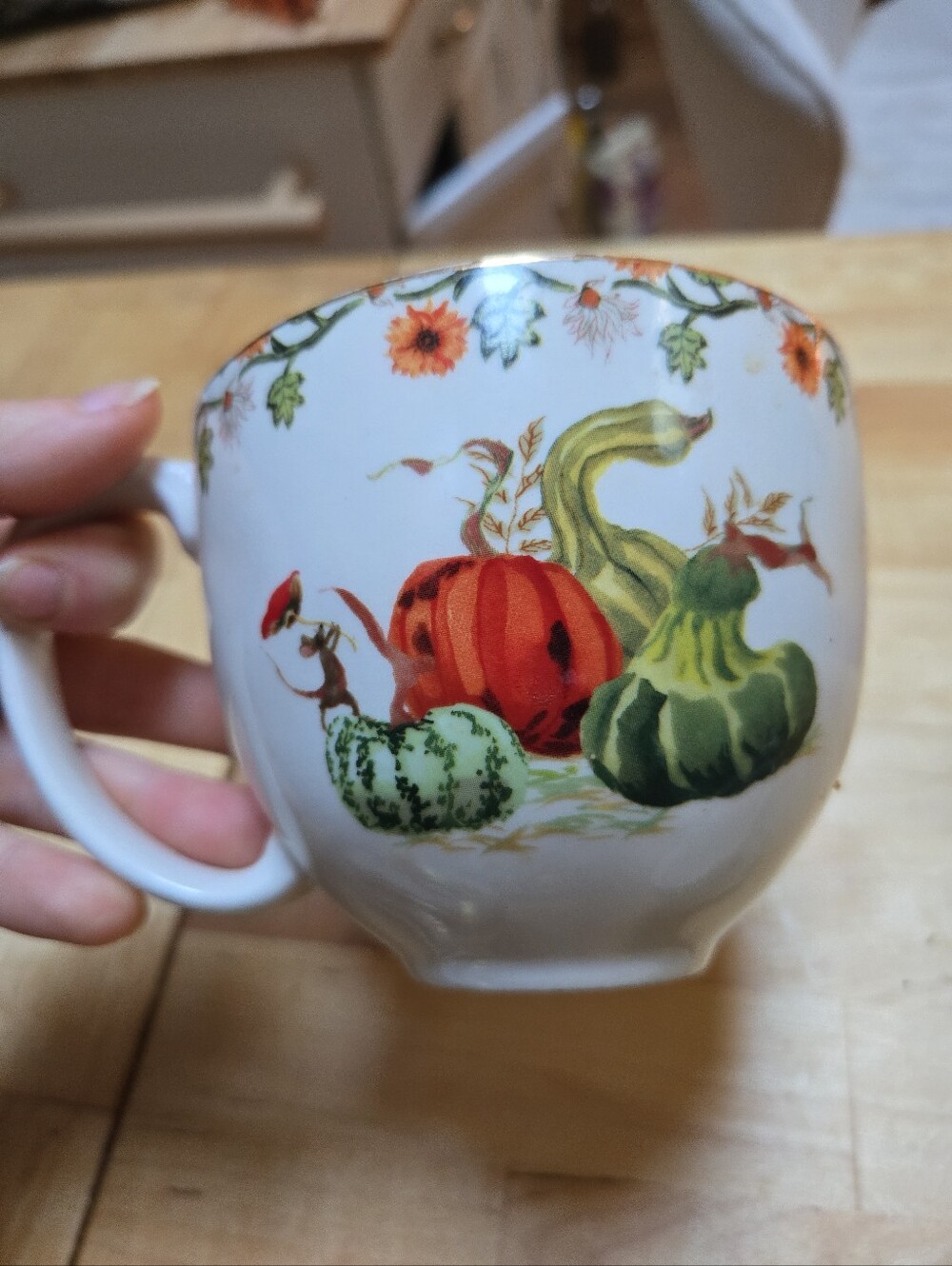 Anthropologie Inslee Fariss Autumn’s Bounty Plate Pumpkin Gourd Fall Mug